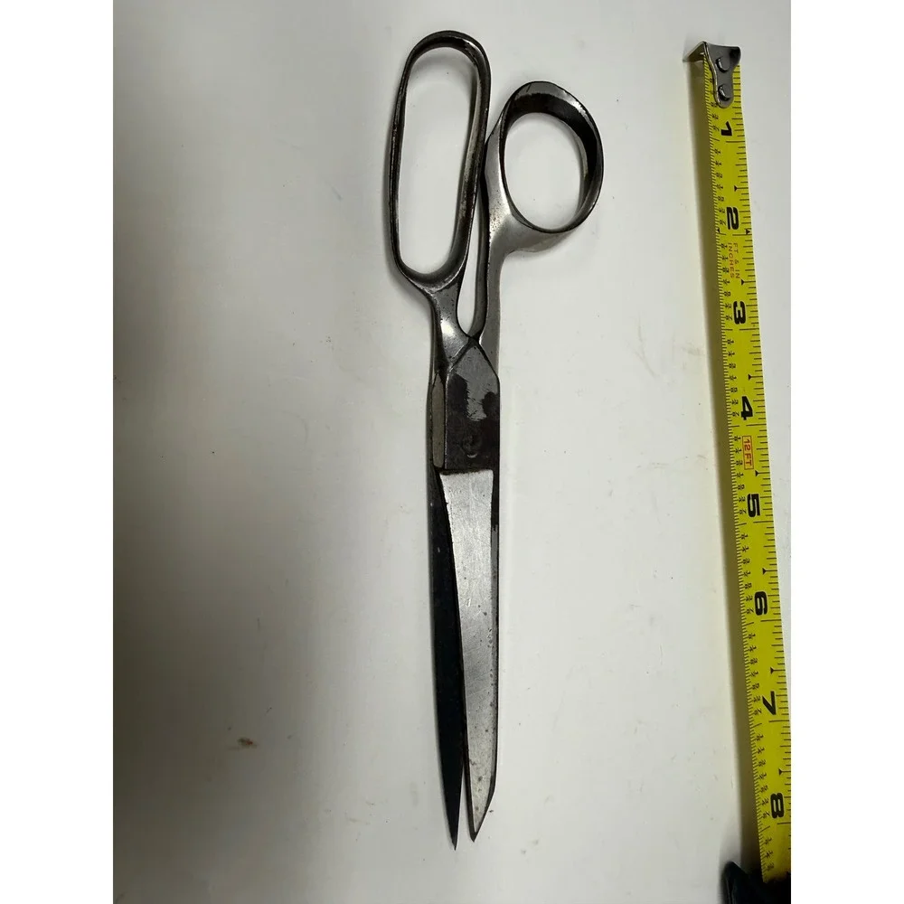 Vintage Jefferson 8 Inch Tailor Shears Forged Steel Industrial Sewing Scissors